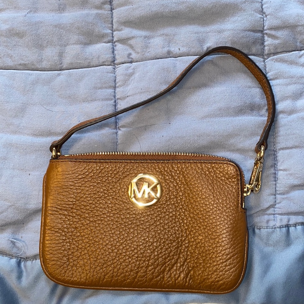 Tan Michael Kors Wristlet